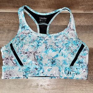 Calvin Klein Blue and Black Sports Bra